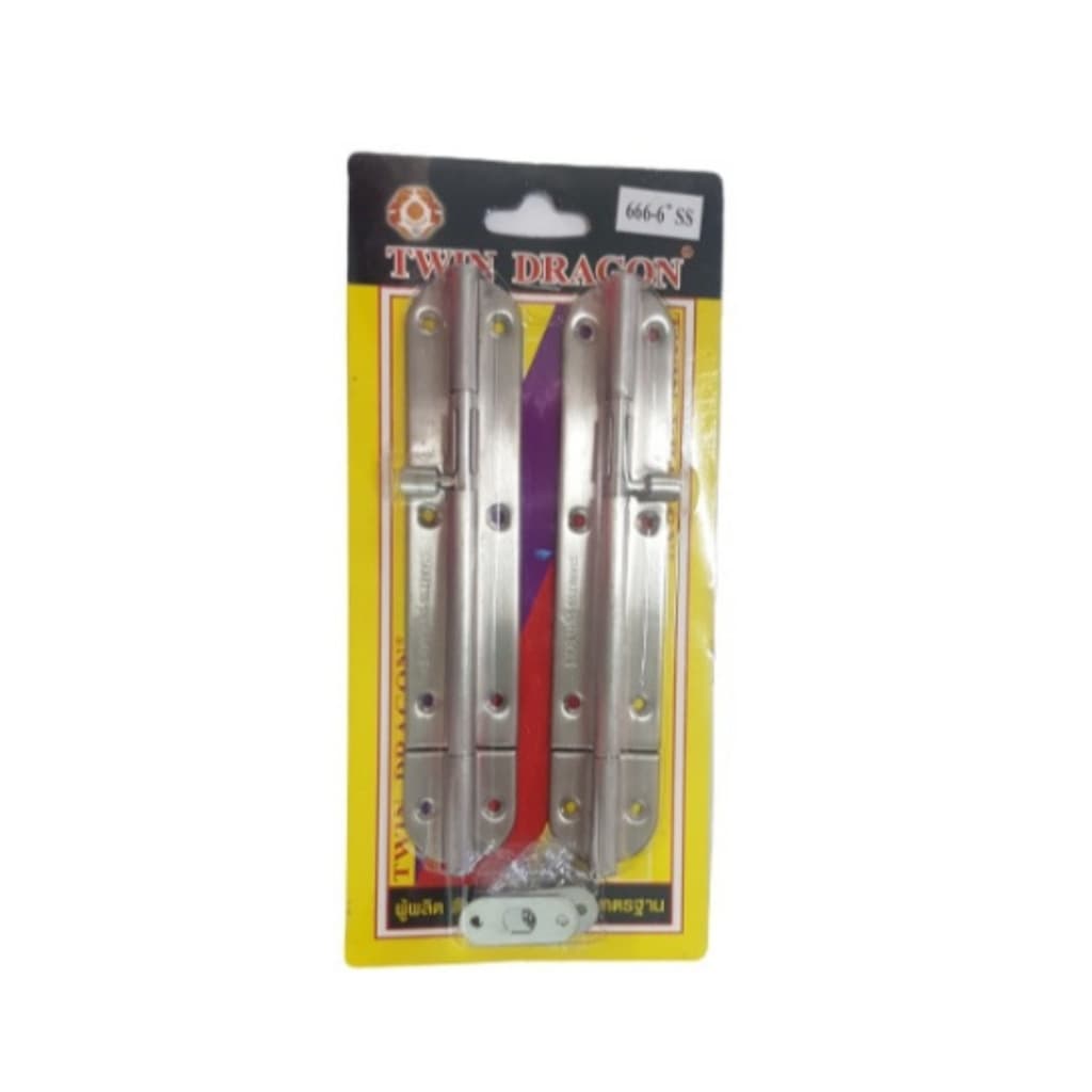กลอนสแตนเลสแท้100%ขนาด 6" TWIN DRAGON รุ่น 666-6" SS
